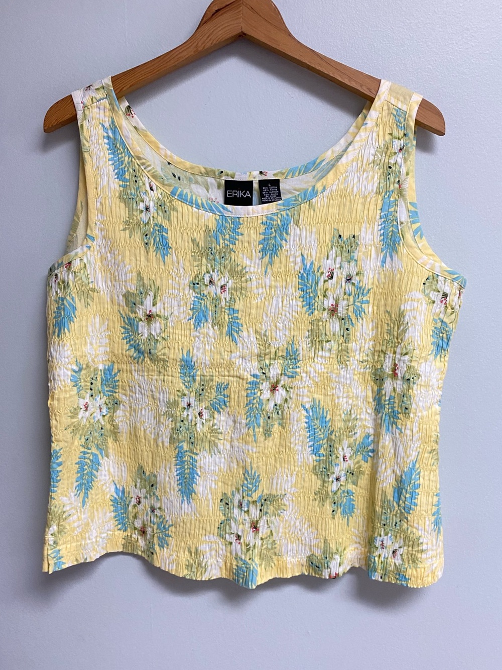 ERIKA SMOCKED CROPPED TOP - LARGE